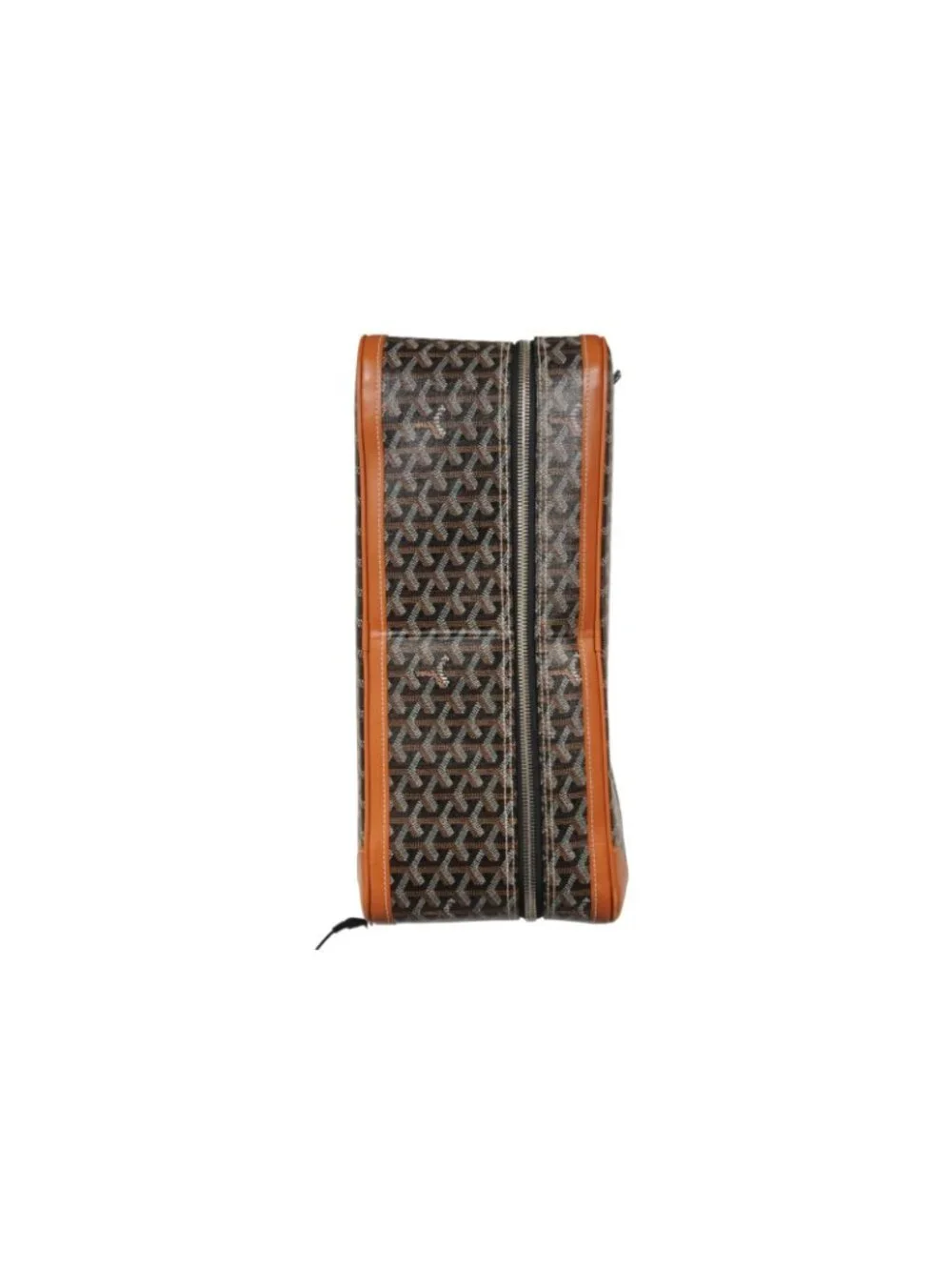 Goyard Brown Goyardine Canvas Leather Majordome 60 Travel Luggage Trunk Bag